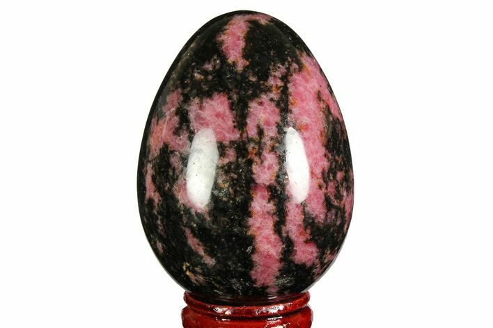 Polished Rhodonite Egg - Madagascar #172484